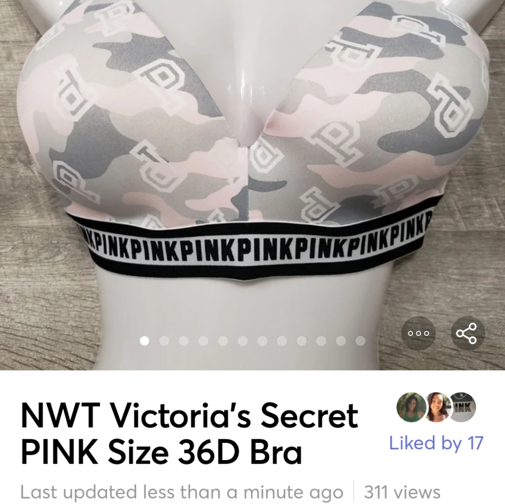 ๐๏ธ NWT Victoria's Secret PINK Size 36D Bra - Picture 4 of 15